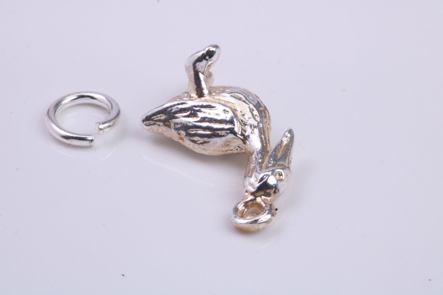 Pelican Charm, Traditional Charm, Made from Solid 925 Grade Sterling Silver, Complete with Attachment Link