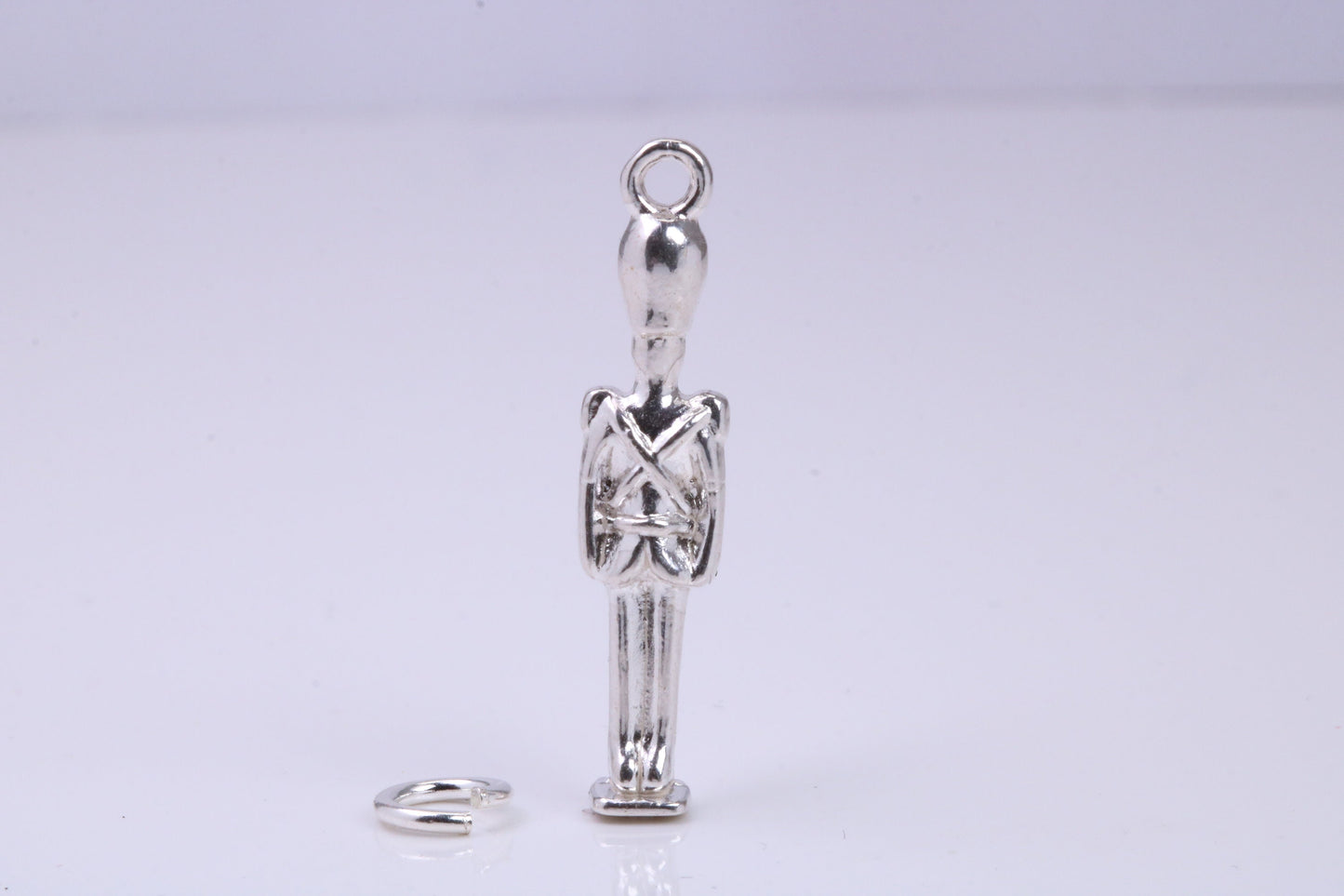 Queens Guard Charm, Traditional Charm, Made from Solid 925 Grade Sterling Silver, Complete with Attachment Link