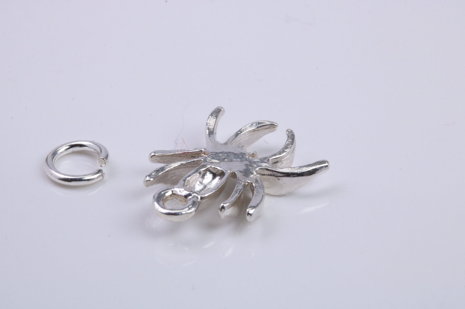 Spider Charm, Traditional Charm, Made from Solid 925 Grade Sterling Silver, Complete with Attachment Link