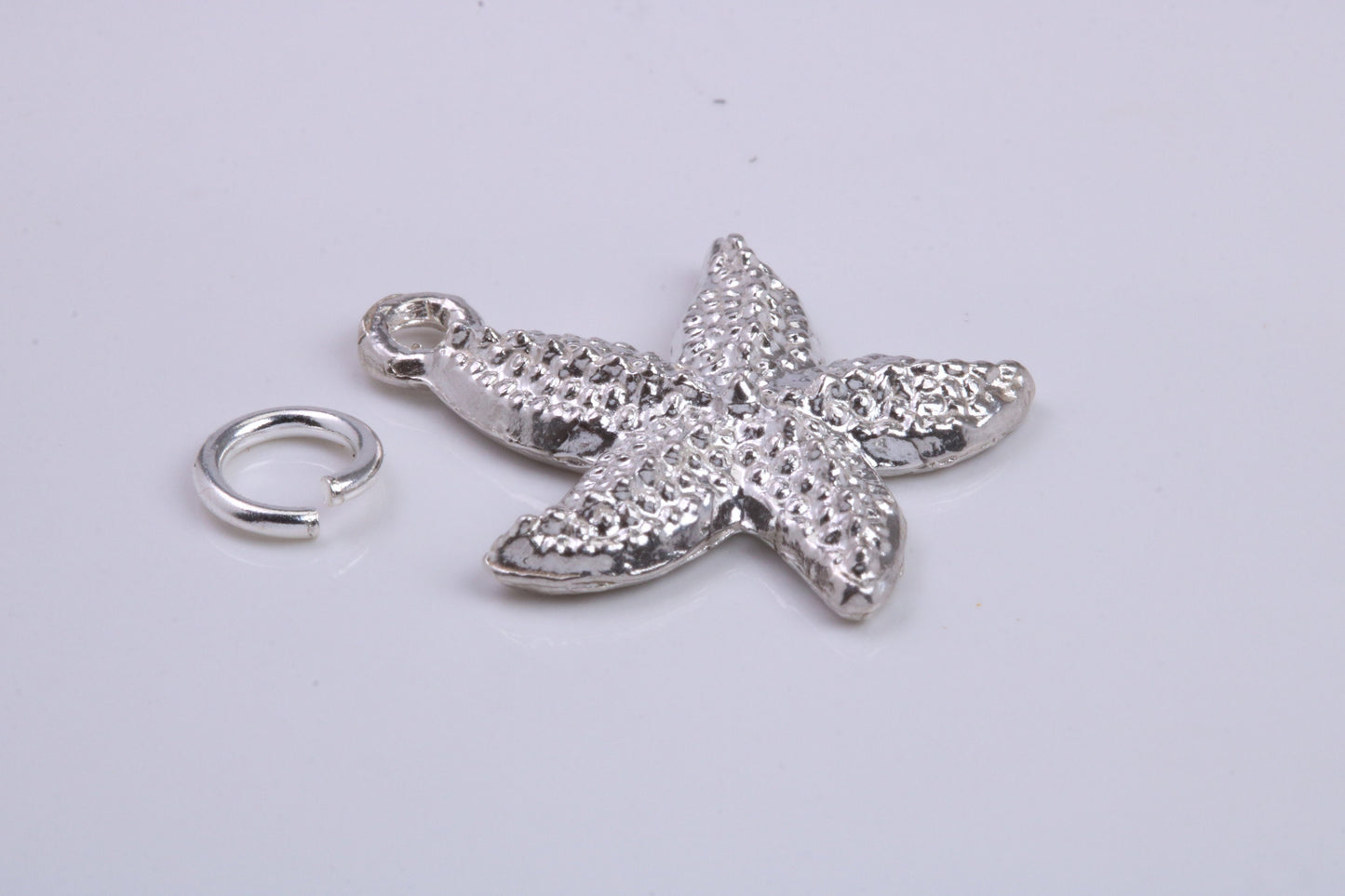 Star Fish Charm, Traditional Charm, Made from Solid 925 Grade Sterling Silver, Complete with Attachment Link