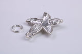 Star Fish Charm, Traditional Charm, Made from Solid 925 Grade Sterling Silver, Complete with Attachment Link