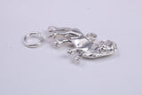 Lion Charm, Traditional Charm, Made from Solid 925 Grade Sterling Silver, Complete with Attachment Link