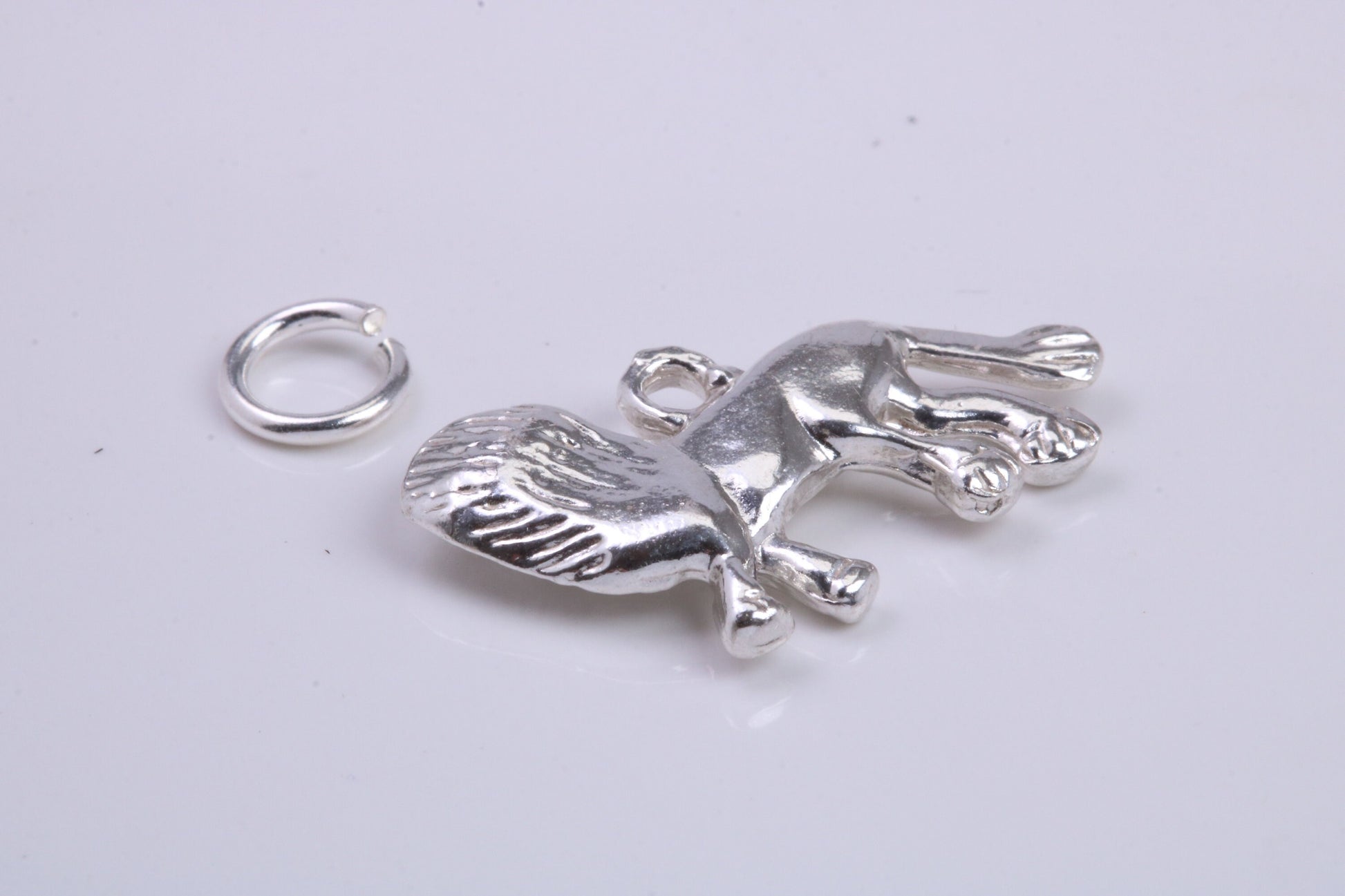 Lion Charm, Traditional Charm, Made from Solid 925 Grade Sterling Silver, Complete with Attachment Link