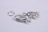Lion Charm, Traditional Charm, Made from Solid 925 Grade Sterling Silver, Complete with Attachment Link