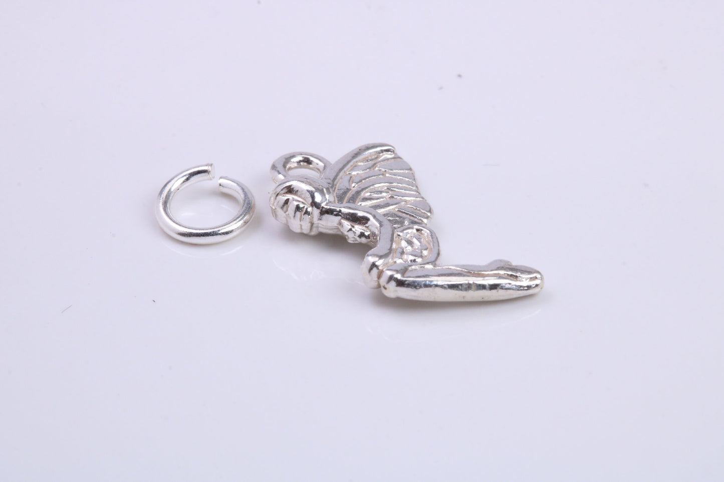 Fairy Charm, Traditional Charm, Made from Solid 925 Grade Sterling Silver, Complete with Attachment Link