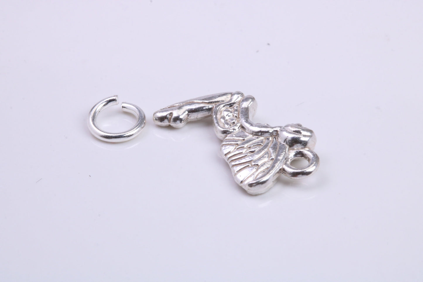 Fairy Charm, Traditional Charm, Made from Solid 925 Grade Sterling Silver, Complete with Attachment Link