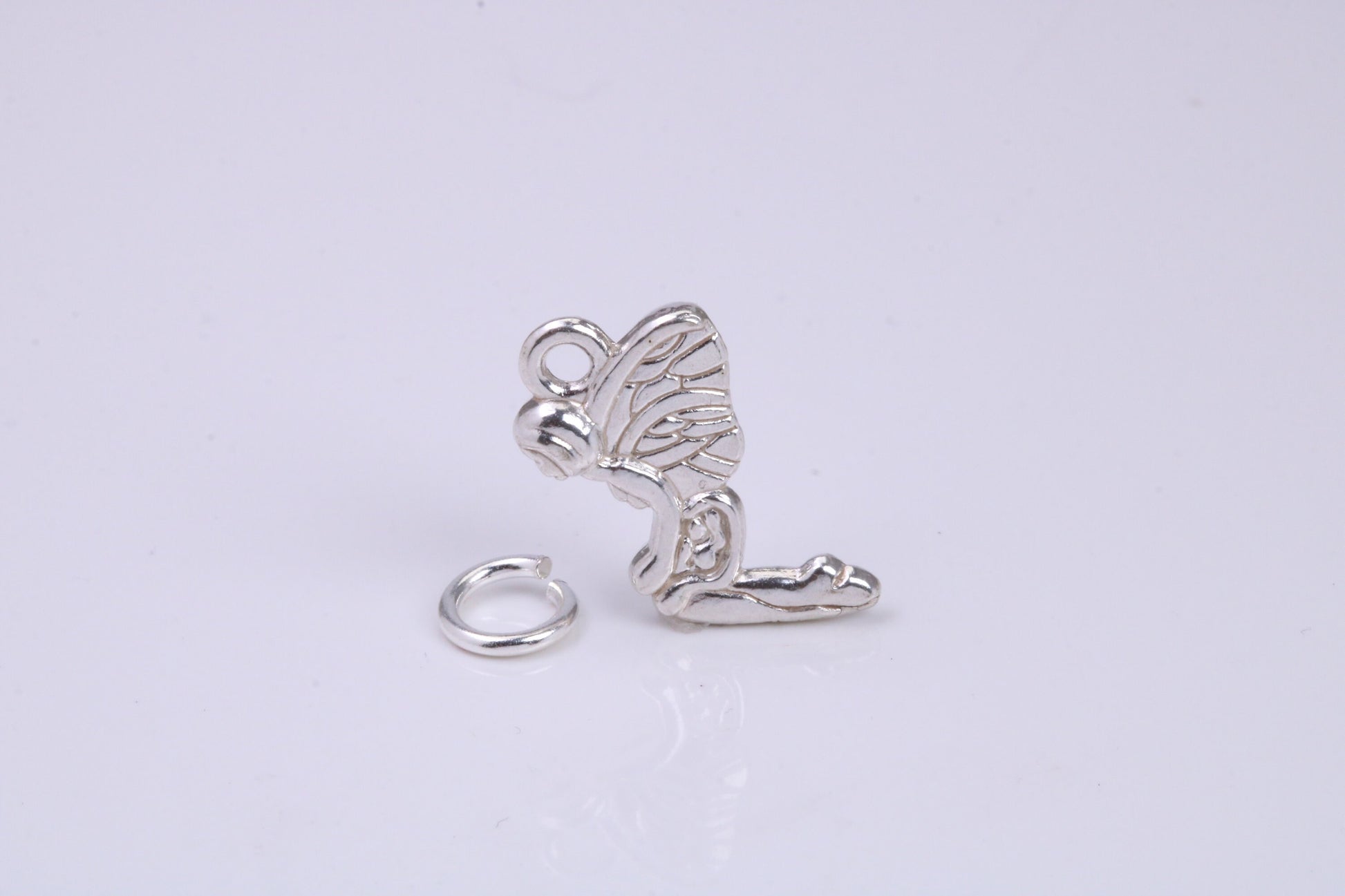 Fairy Charm, Traditional Charm, Made from Solid 925 Grade Sterling Silver, Complete with Attachment Link