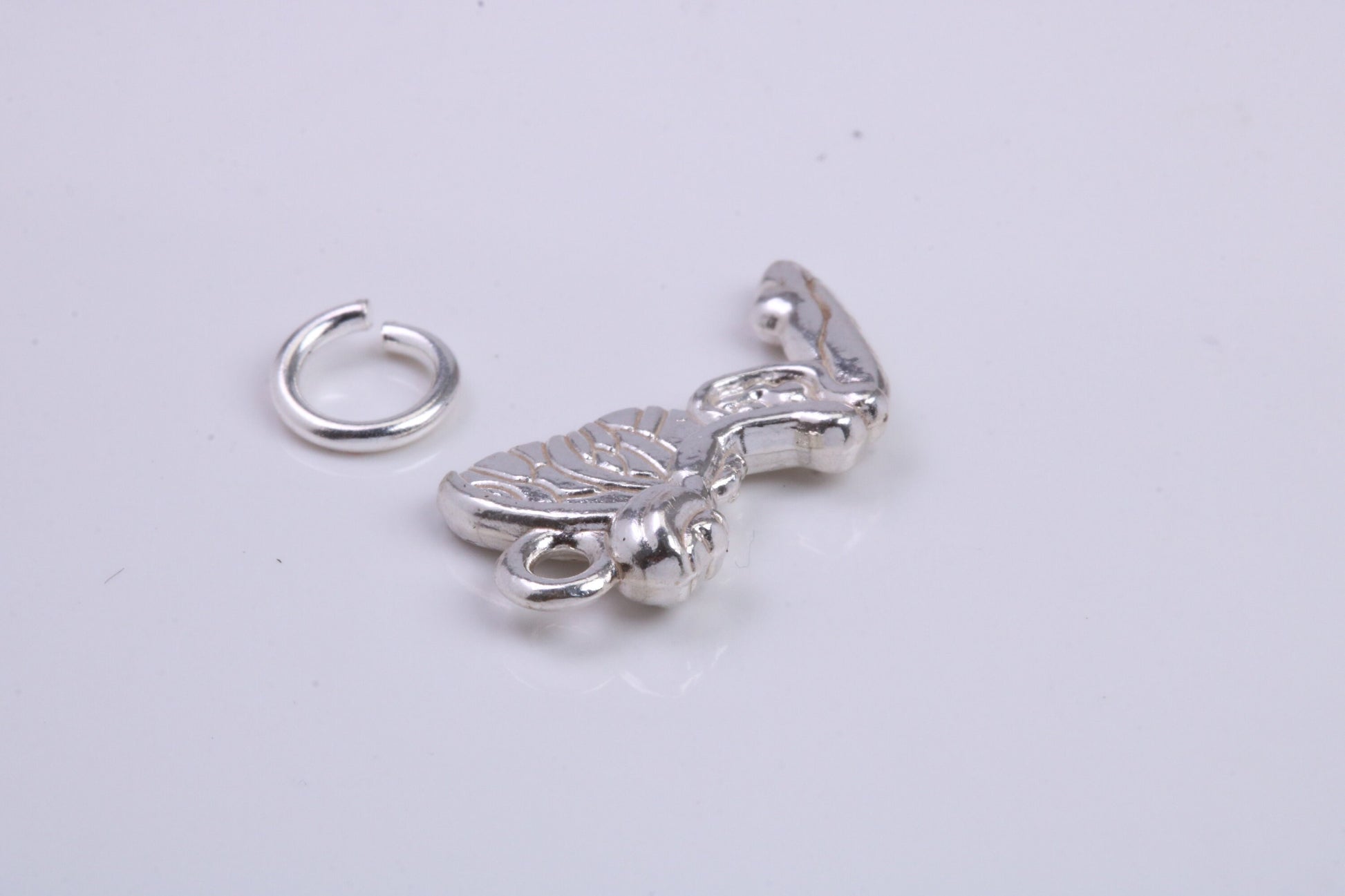 Fairy Charm, Traditional Charm, Made from Solid 925 Grade Sterling Silver, Complete with Attachment Link