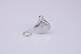 Sea Shell Charm, Traditional Charm, Made from Solid 925 Grade Sterling Silver, Complete with Attachment Link