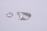 Sea Shell Charm, Traditional Charm, Made from Solid 925 Grade Sterling Silver, Complete with Attachment Link