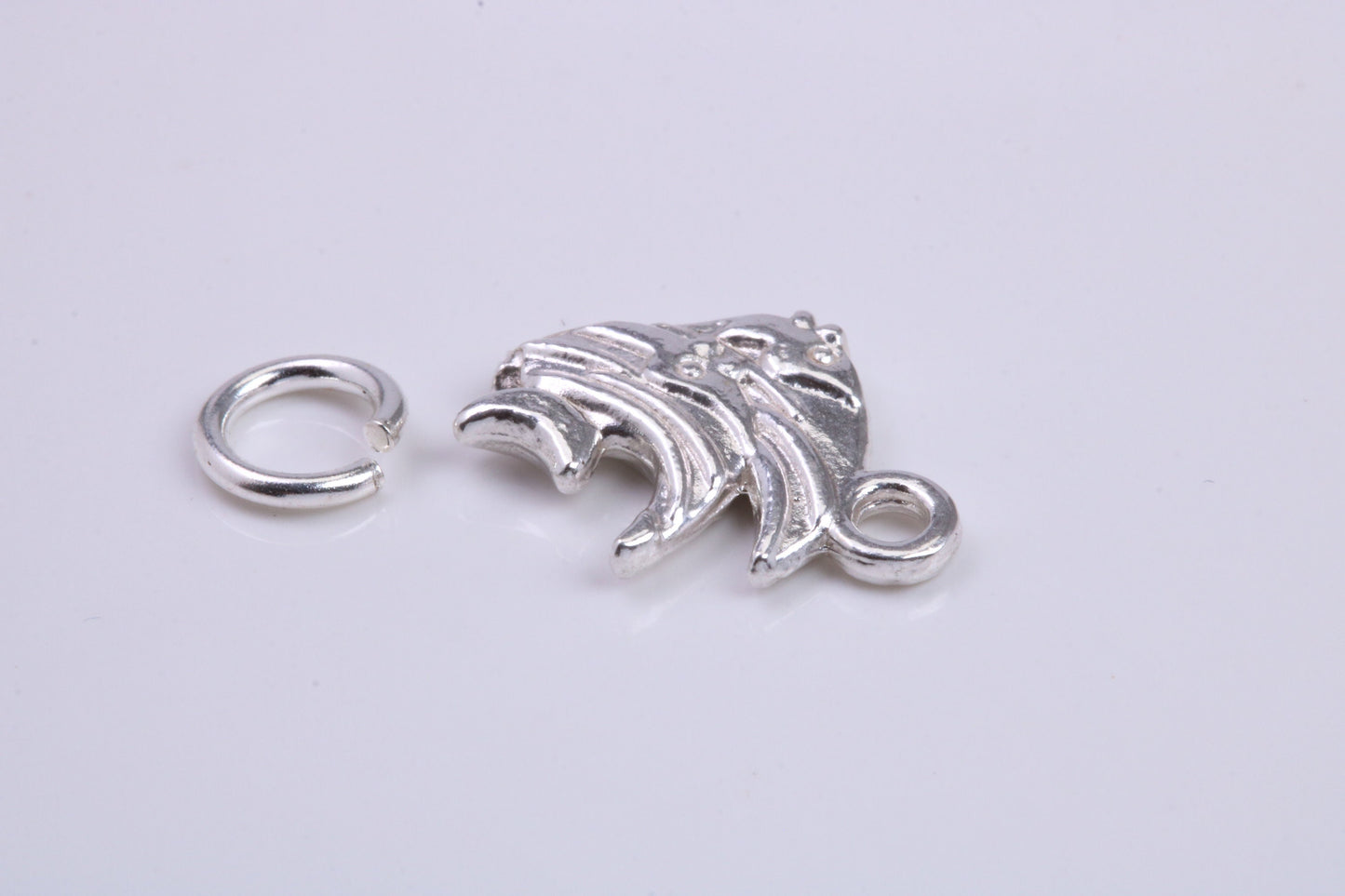 Angel Fish Charm, Traditional Charm, Made from Solid 925 Grade Sterling Silver, Complete with Attachment Link