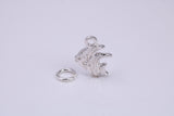 Angel Fish Charm, Traditional Charm, Made from Solid 925 Grade Sterling Silver, Complete with Attachment Link