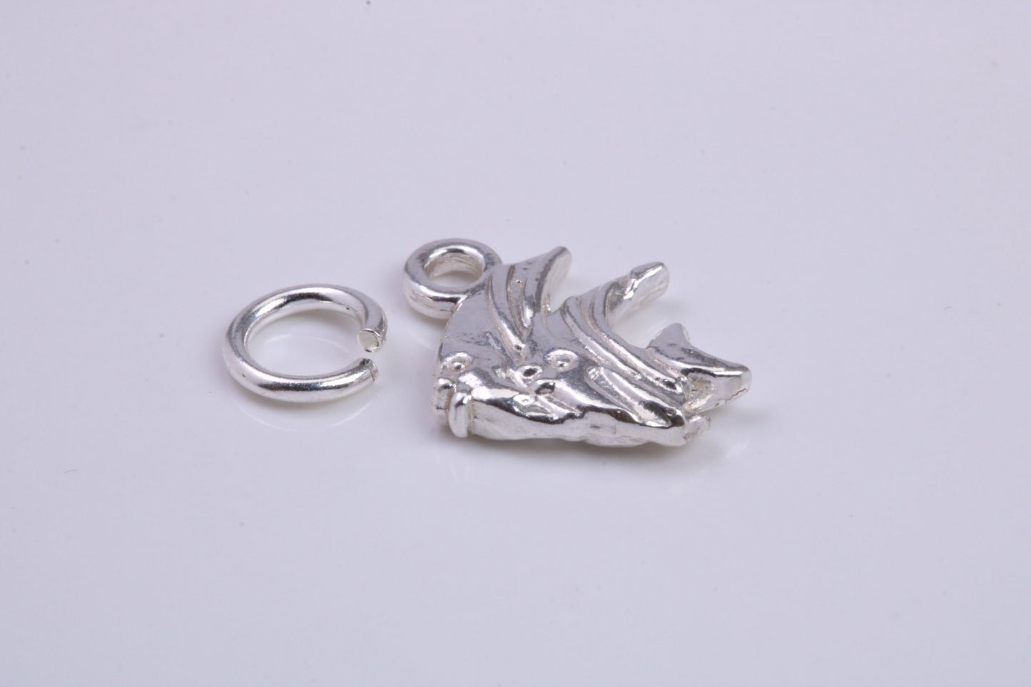 Angel Fish Charm, Traditional Charm, Made from Solid 925 Grade Sterling Silver, Complete with Attachment Link