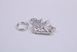 Angel Fish Charm, Traditional Charm, Made from Solid 925 Grade Sterling Silver, Complete with Attachment Link