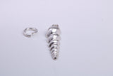 Sea Shell Charm, Traditional Charm, Made from Solid 925 Grade Sterling Silver, Complete with Attachment Link