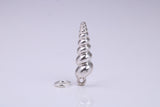 Sea Shell Charm, Traditional Charm, Made from Solid 925 Grade Sterling Silver, Complete with Attachment Link