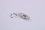Sea Shell Charm, Traditional Charm, Made from Solid 925 Grade Sterling Silver, Complete with Attachment Link