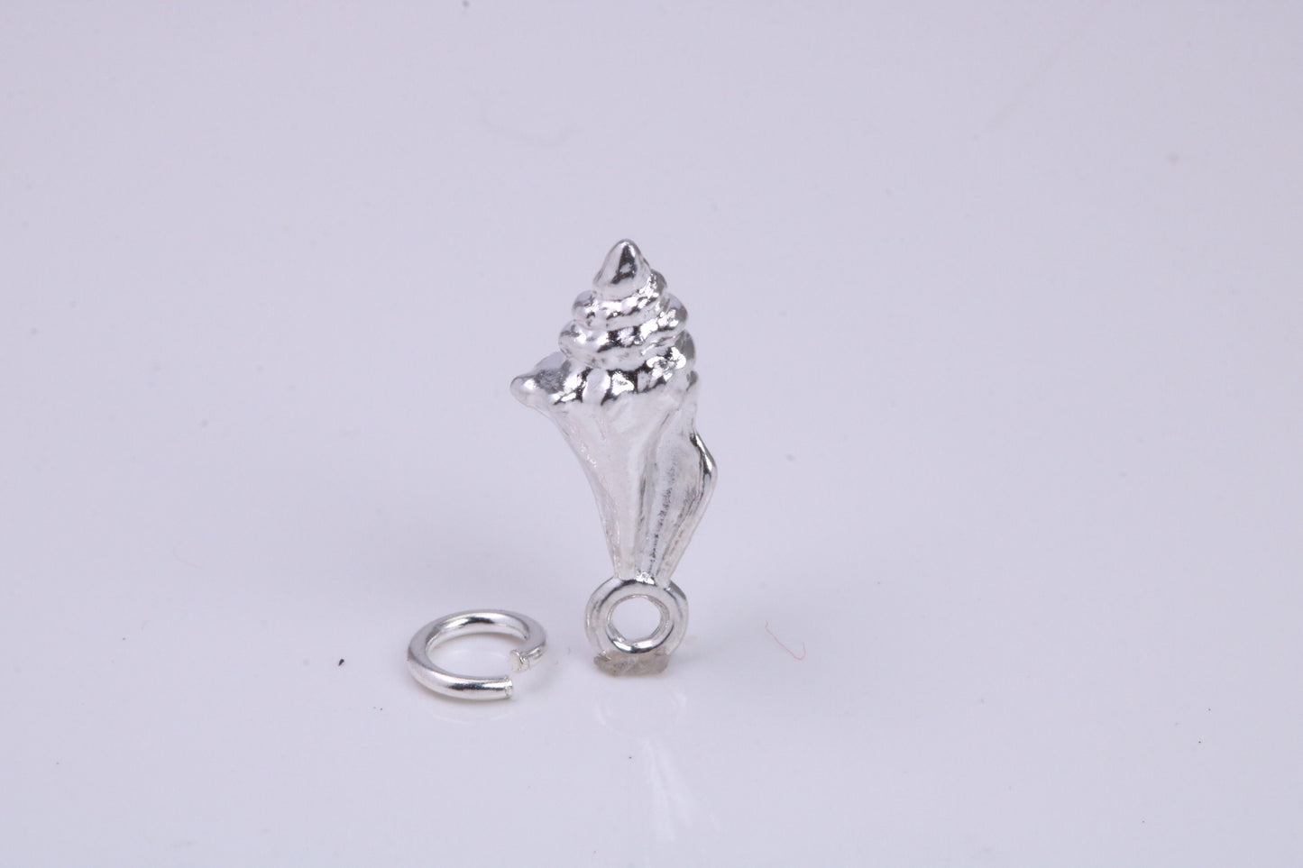 Sea Shell Charm, Traditional Charm, Made from Solid 925 Grade Sterling Silver, Complete with Attachment Link