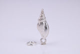 Sea Shell Charm, Traditional Charm, Made from Solid 925 Grade Sterling Silver, Complete with Attachment Link