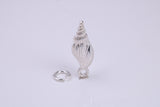 Sea Shell Charm, Traditional Charm, Made from Solid 925 Grade Sterling Silver, Complete with Attachment Link