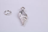 Sea Shell Charm, Traditional Charm, Made from Solid 925 Grade Sterling Silver, Complete with Attachment Link