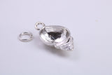 Sea Shell Charm, Traditional Charm, Made from Solid 925 Grade Sterling Silver, Complete with Attachment Link