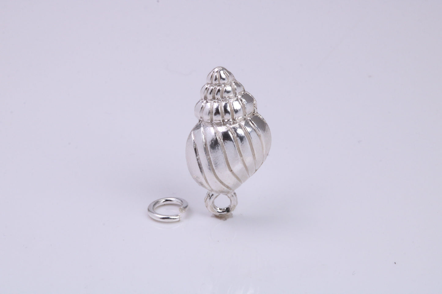 Sea Shell Charm, Traditional Charm, Made from Solid 925 Grade Sterling Silver, Complete with Attachment Link