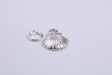 Sea Shell Charm, Traditional Charm, Made from Solid 925 Grade Sterling Silver, Complete with Attachment Link