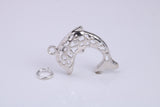 Fish Charm, Traditional Charm, Made from Solid 925 Grade Sterling Silver, Complete with Attachment Link