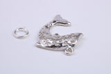 Fish Charm, Traditional Charm, Made from Solid 925 Grade Sterling Silver, Complete with Attachment Link