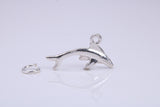 Whale Charm, Traditional Charm, Made from Solid 925 Grade Sterling Silver, Complete with Attachment Link