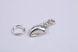 Sea Shell Charm, Traditional Charm, Made from Solid 925 Grade Sterling Silver, Complete with Attachment Link
