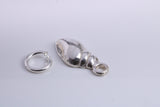 Sea Shell Charm, Traditional Charm, Made from Solid 925 Grade Sterling Silver, Complete with Attachment Link