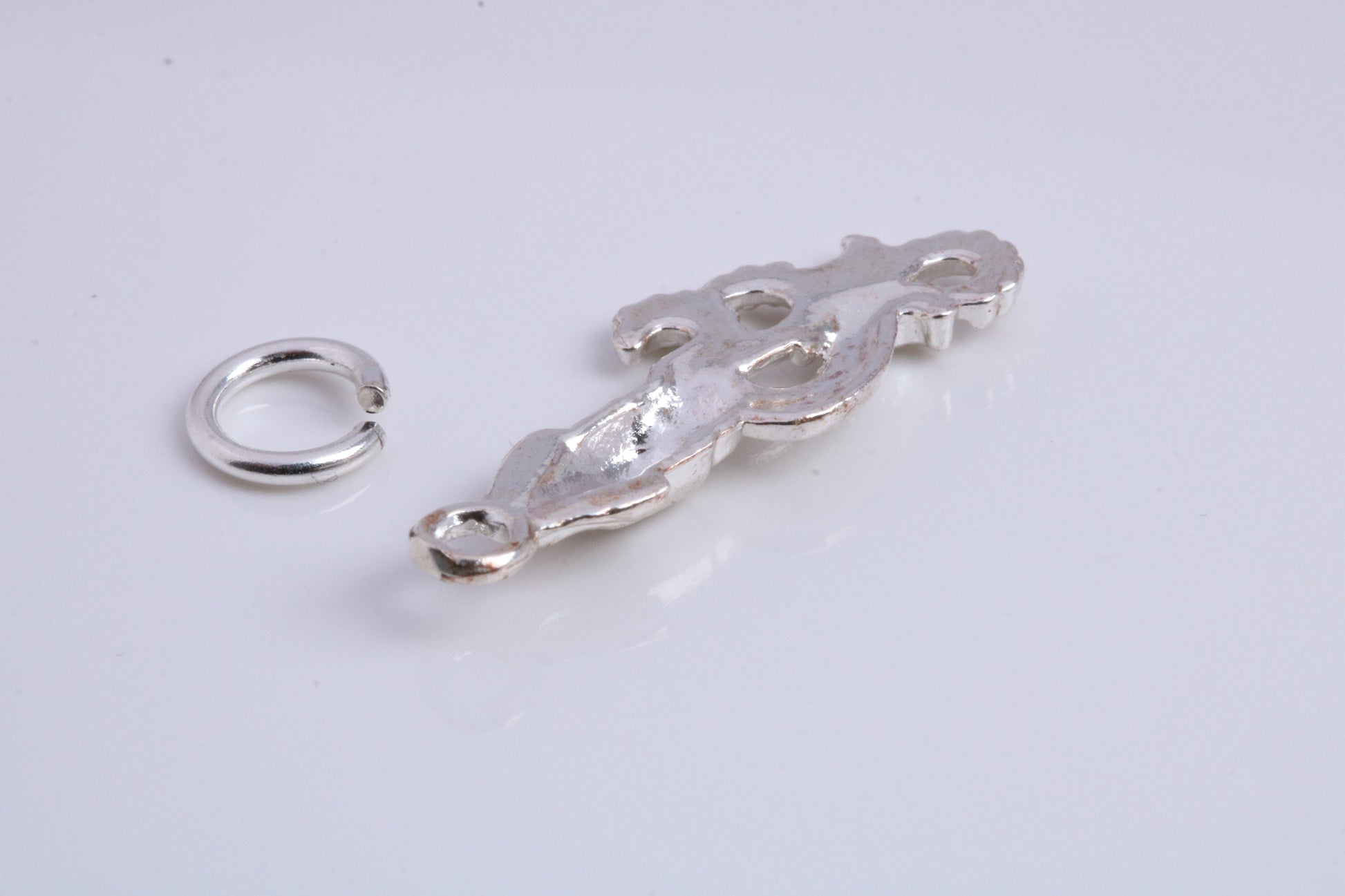 Squid Charm, Traditional Charm, Made from Solid 925 Grade Sterling Silver, Complete with Attachment Link