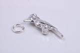Raven Charm, Traditional Charm, Made from Solid 925 Grade Sterling Silver, Complete with Attachment Link