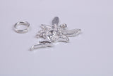 Fairy Charm, Traditional Charm, Made from Solid 925 Grade Sterling Silver, Complete with Attachment Link