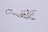 Fairy Charm, Traditional Charm, Made from Solid 925 Grade Sterling Silver, Complete with Attachment Link