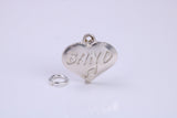 Love Band Charm, Traditional Charm, Made from Solid 925 Grade Sterling Silver, Complete with Attachment Link