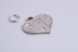 Love Band Charm, Traditional Charm, Made from Solid 925 Grade Sterling Silver, Complete with Attachment Link