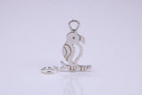 Parrot Charm, Traditional Charm, Made from Solid 925 Grade Sterling Silver, Complete with Attachment Link