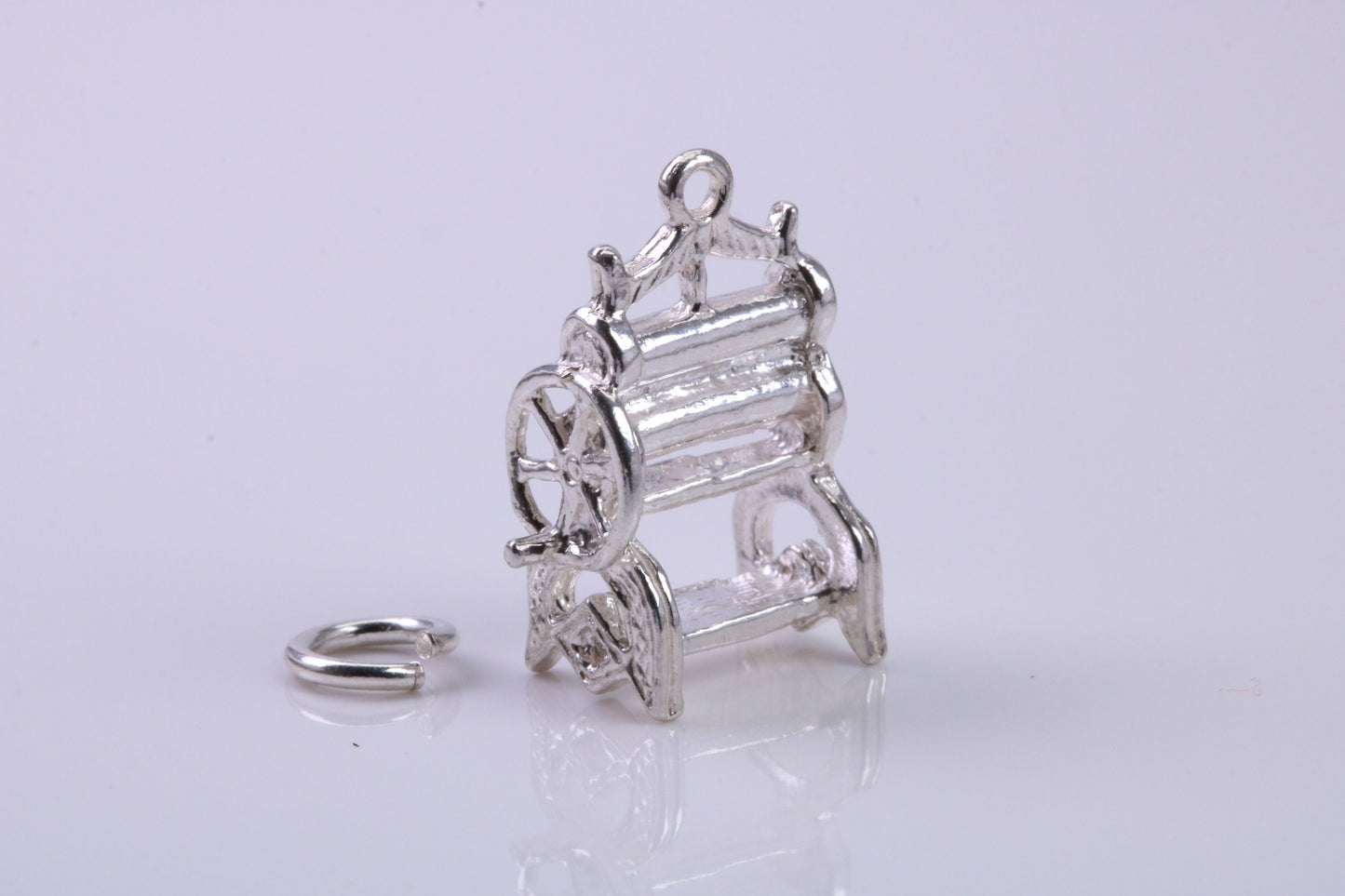 Mangle Charm, Traditional Charm, Made from Solid 925 Grade Sterling Silver, Complete with Attachment Link