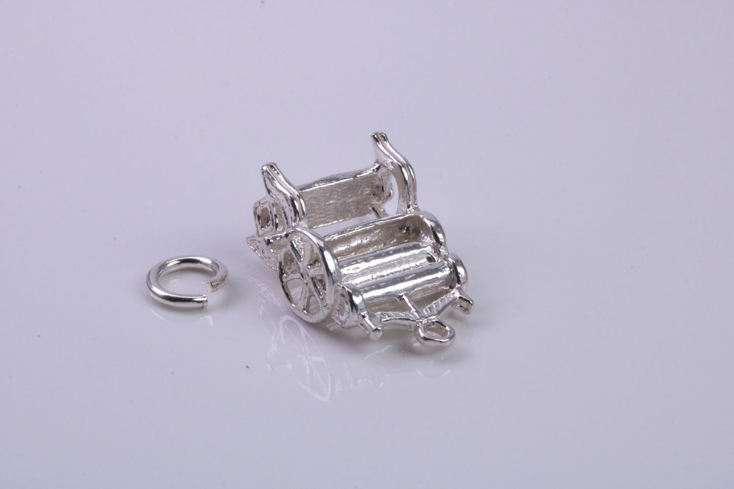 Mangle Charm, Traditional Charm, Made from Solid 925 Grade Sterling Silver, Complete with Attachment Link