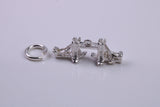 Iconic London Bridge Charm, Traditional Charm, Made from Solid 925 Grade Sterling Silver, Complete with Attachment Link