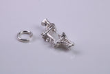 Iconic London Bridge Charm, Traditional Charm, Made from Solid 925 Grade Sterling Silver, Complete with Attachment Link