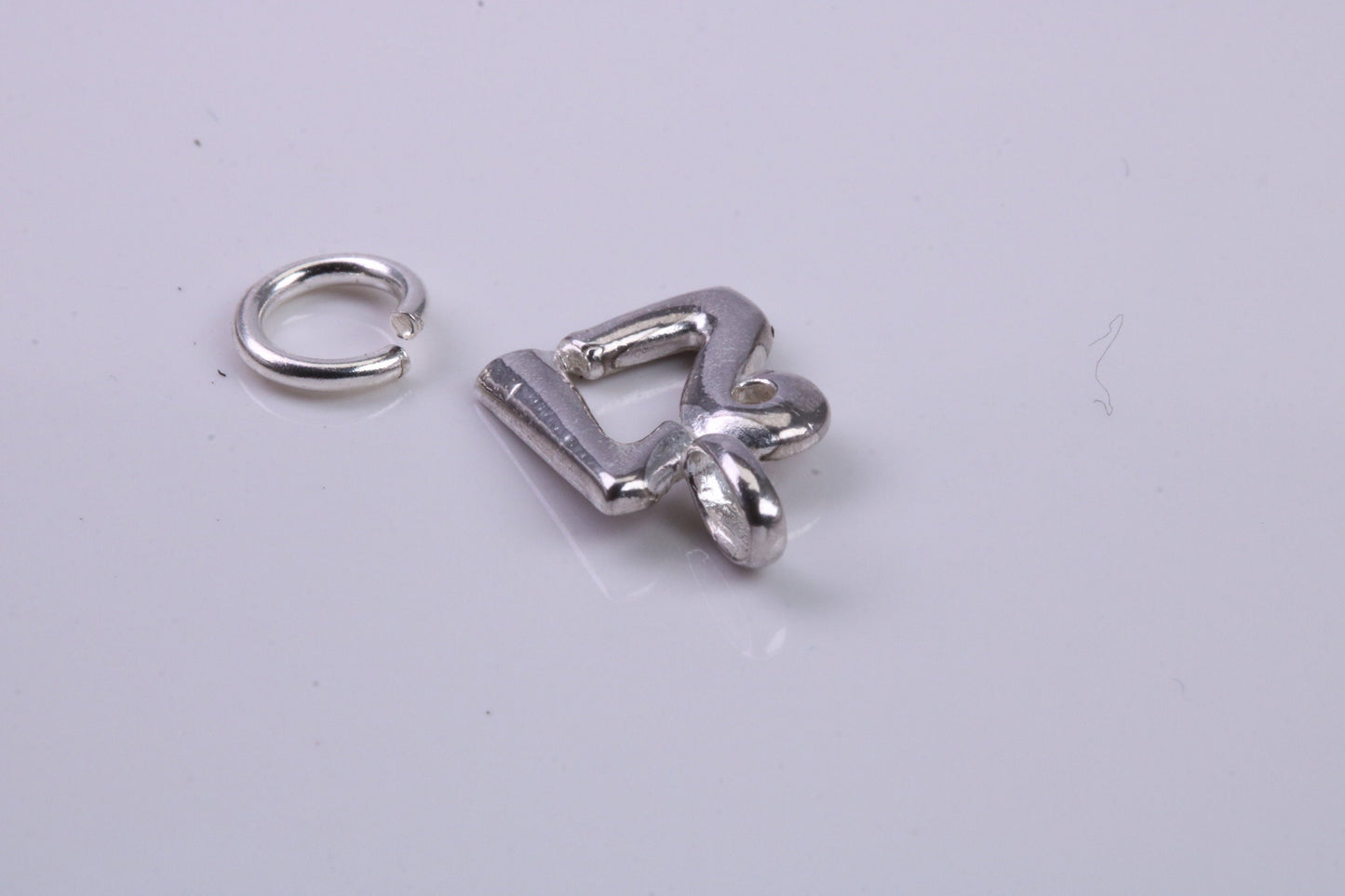 21st Birthday Charm, Traditional Charm, Made from Solid 925 Grade Sterling Silver, Complete with Attachment Link