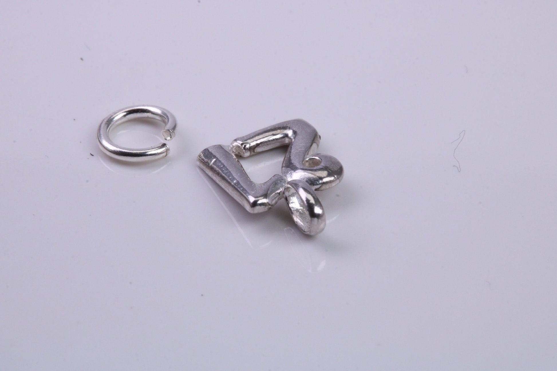 21st Birthday Charm, Traditional Charm, Made from Solid 925 Grade Sterling Silver, Complete with Attachment Link