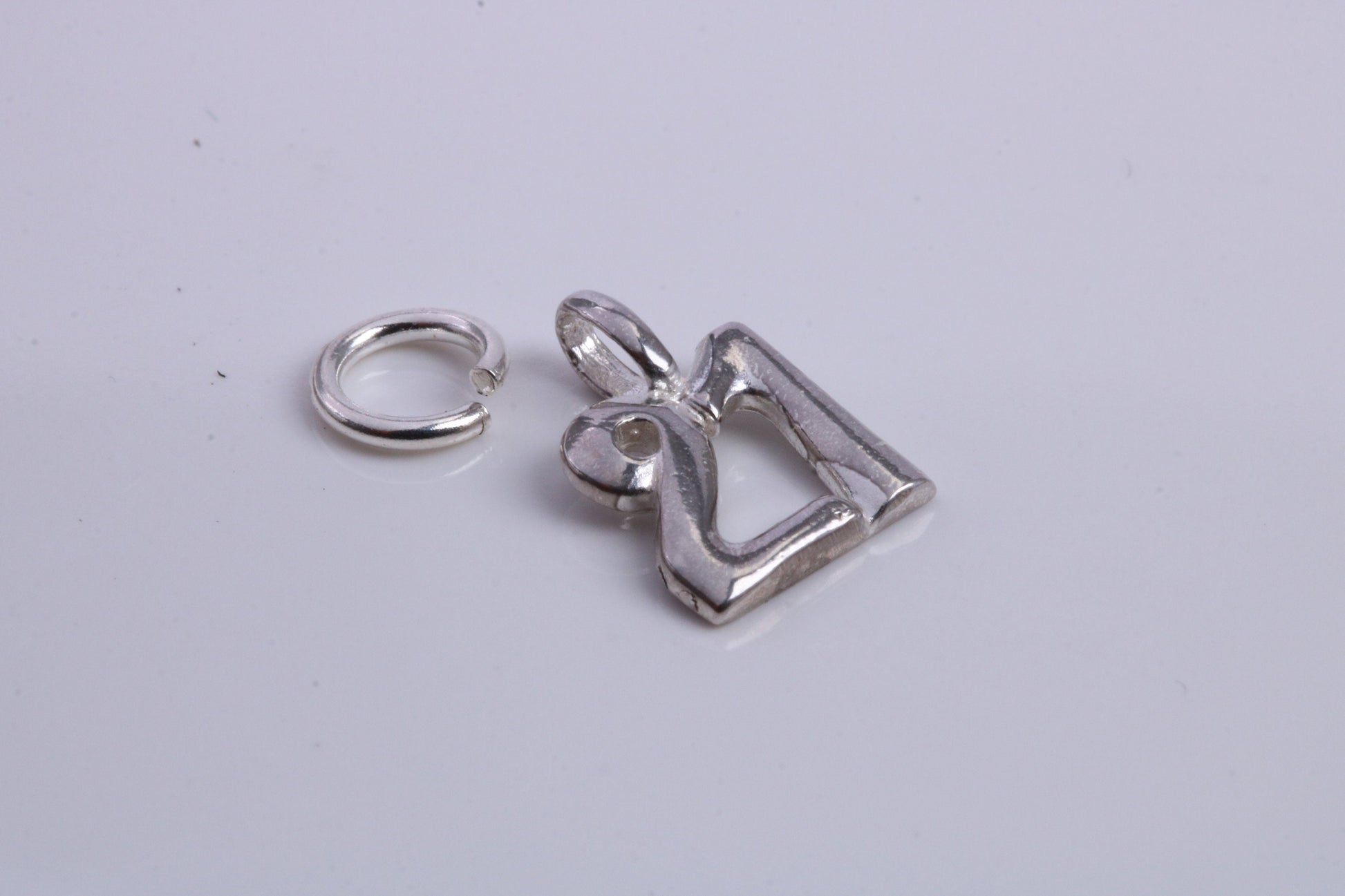 21st Birthday Charm, Traditional Charm, Made from Solid 925 Grade Sterling Silver, Complete with Attachment Link