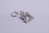 21st Birthday Charm, Traditional Charm, Made from Solid 925 Grade Sterling Silver, Complete with Attachment Link