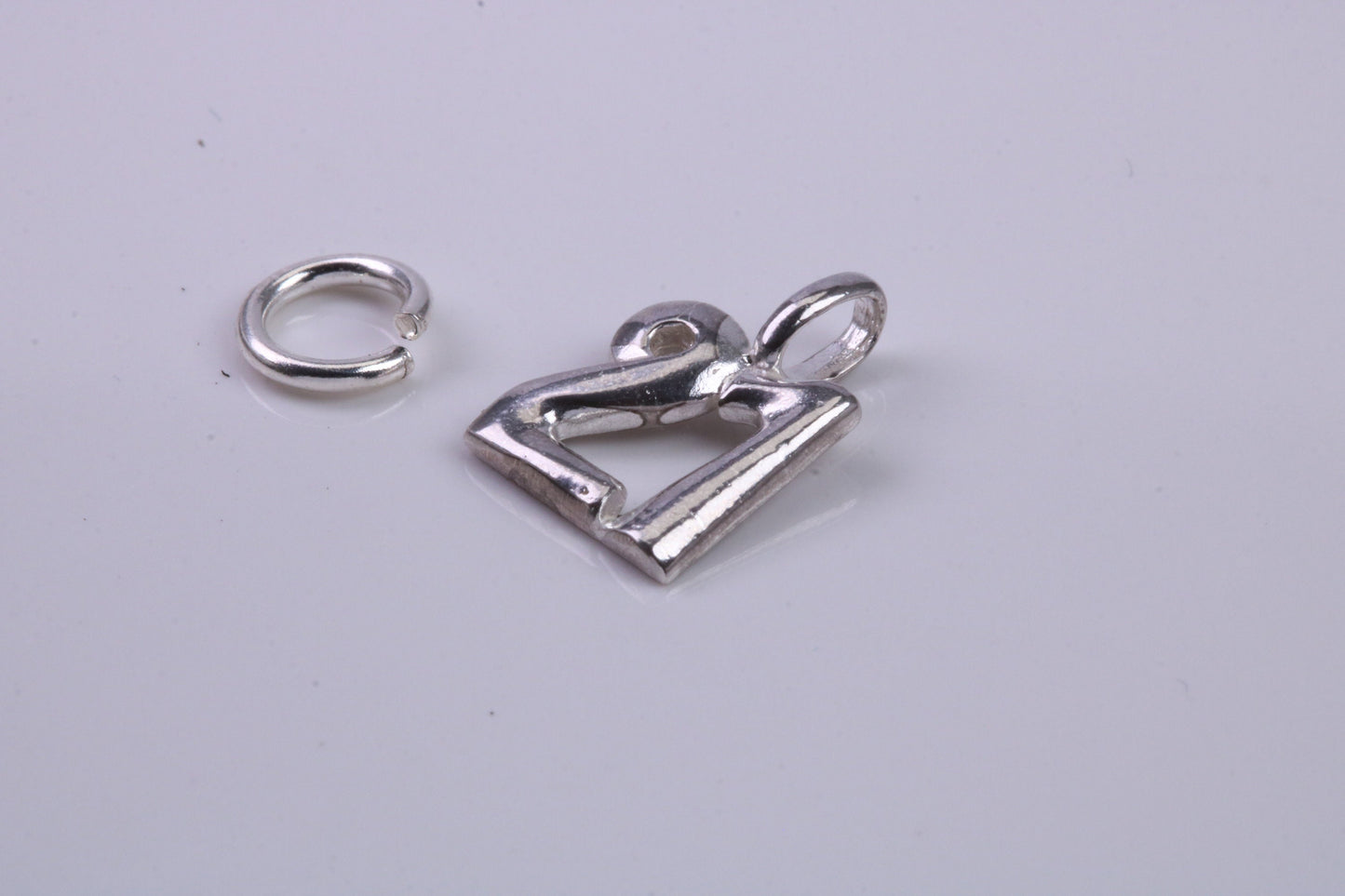 21st Birthday Charm, Traditional Charm, Made from Solid 925 Grade Sterling Silver, Complete with Attachment Link