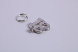 18th Birthday Charm, Traditional Charm, Made from Solid 925 Grade Sterling Silver, Complete with Attachment Link